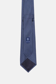 Jedwabny krawat w drobny wzór, Blue, hi-res