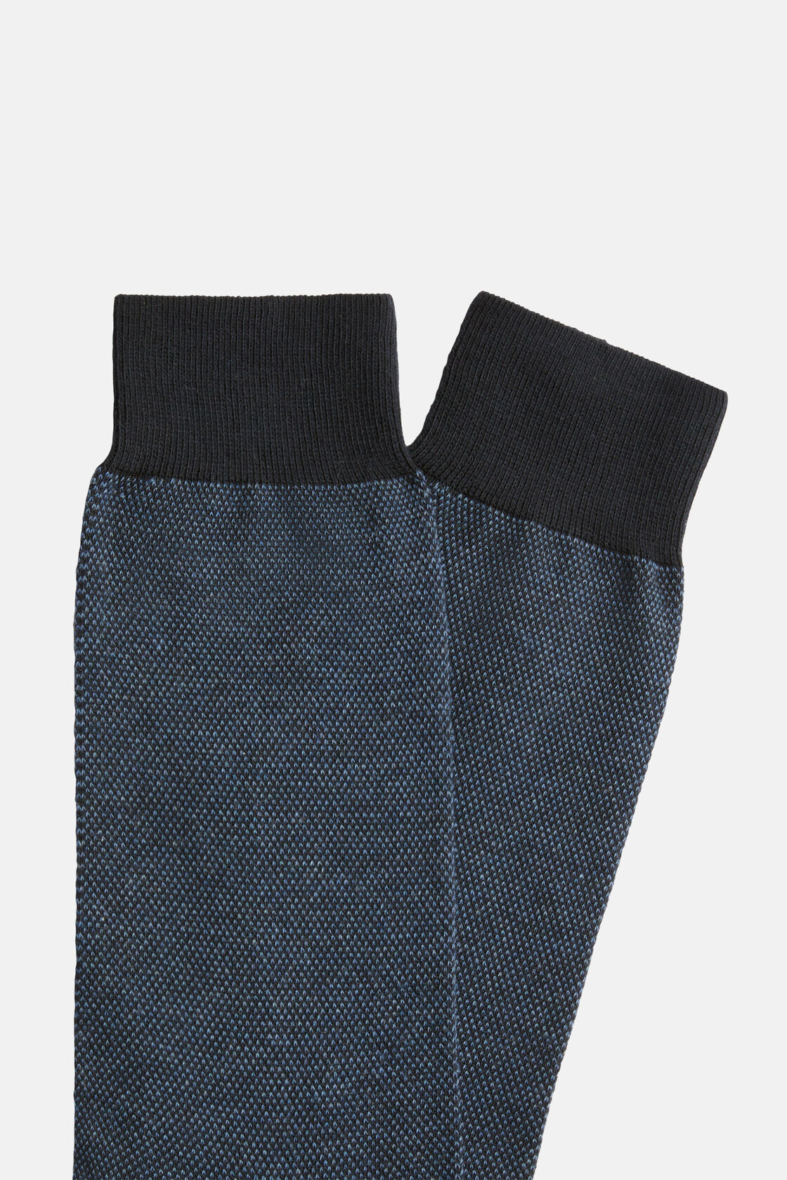 Organic Cotton Oxford Socks, Navy blue, hi-res