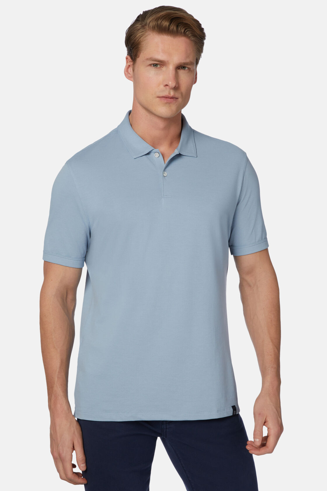 Spring Polo Shirt in Sustainable High-Performance Piqué, , hi-res