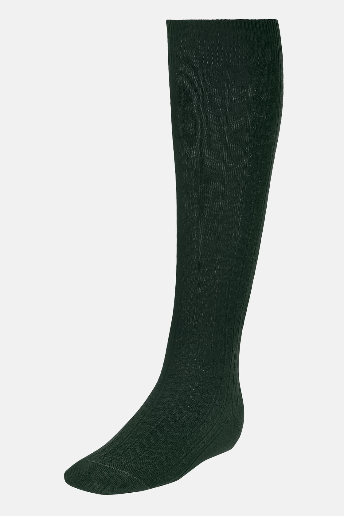 Cotton Blend Texture Effect Socks, Military Green, hi-res