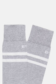 Cotton Blend Sports Socks, Grey, hi-res