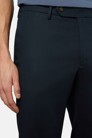 Pantaloni In Cotone Elasticizzato, Navy, hi-res