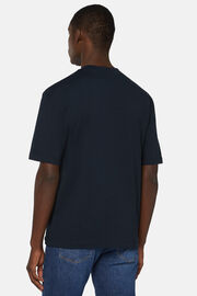 Cotton T-shirt, Navy blue, hi-res