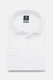 Regular Fit White Cotton Twill Shirt, White, hi-res