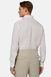 Λινό πουκάμισο με κανονική εφαρμογή, σε μπεζ χρώμα, Sand, hi-res