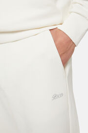 Spodnie z mieszanki bawełny organicznej, White, hi-res