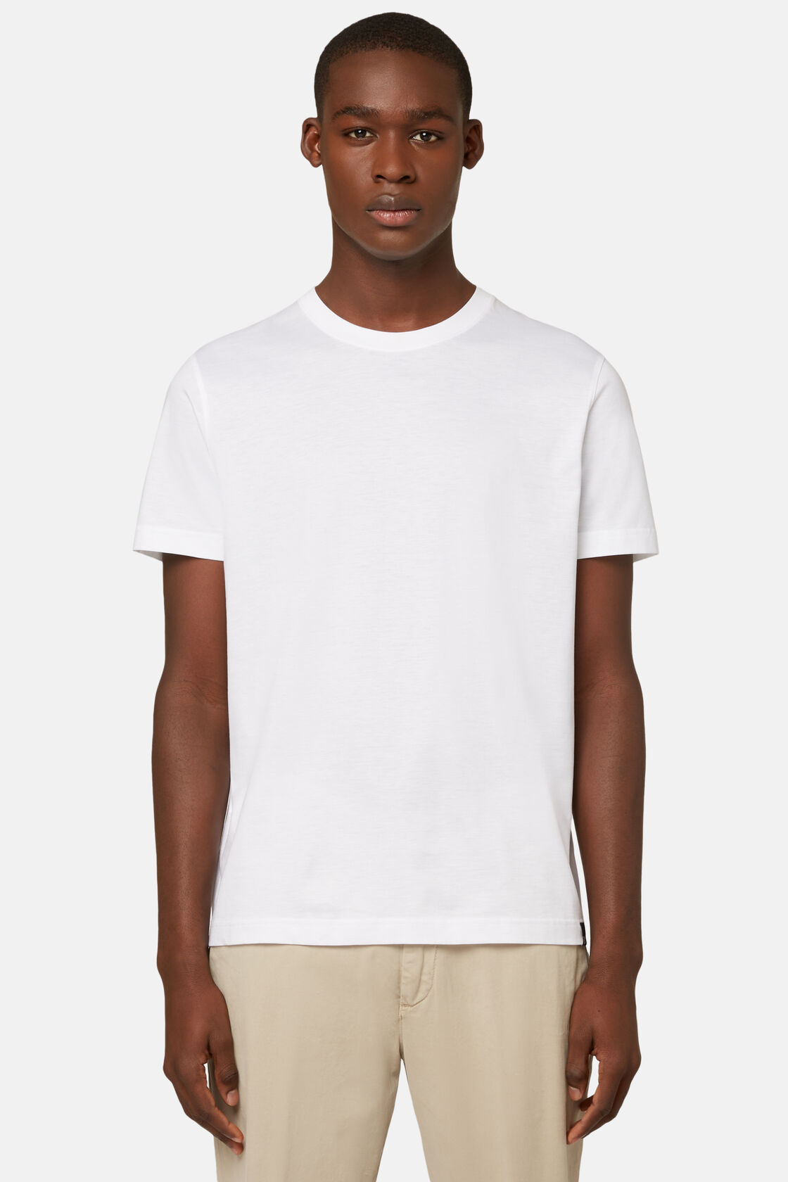 Pima Cotton Jersey T-shirt, White, hi-res
