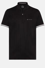 Poloshirt aus hochwertigem Stoff, Schwarz, hi-res