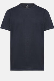 Póló elasztikus vászon jersey anyagból, Navy blue, hi-res