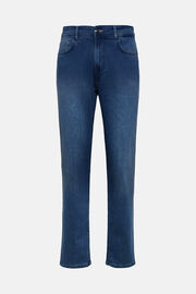 Mittelblaue Jeans Aus Elastischem Denim, Indigo, hi-res