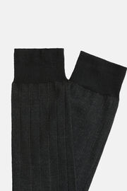 Vanisé bordázott zokni pamutkeverékből, Navy - Grey, hi-res