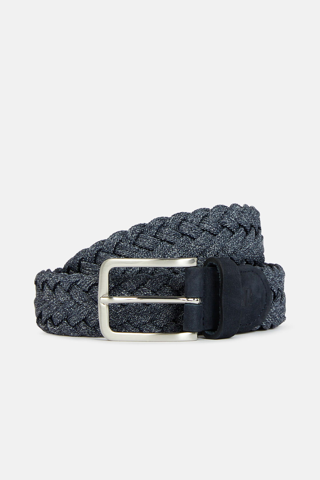 Stretch Woven Belt In Technical Yarn, Navy blue, hi-res