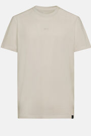 T-Shirt In Cotone Supima Elasticizzato, Sabbia, hi-res
