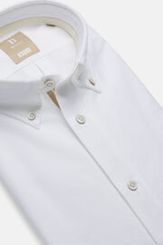 Camisa de Algodão Orgânico Oxford Branca, Corte Regular, White, hi-res