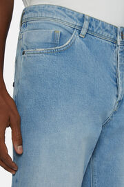 Lichtblauwe stretch denim jeans, Light Blue, hi-res