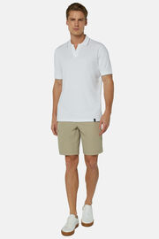 Polo in sustainable performance pique, White, hi-res