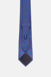 Polka Dot Silk Tie, Blue, hi-res