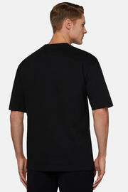 T-Shirt In Cotone, Nero, hi-res
