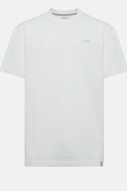 T-Shirt In Misto Cotone Organico, Bianco, hi-res