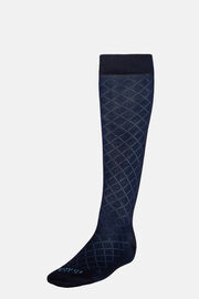 Κάλτσες με γεωμετρικά σχέδια από σύμμεικτο βαμβάκι, Navy blue, hi-res