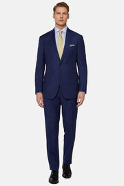 Ριγέ κοστούμι από μαλλί Super 130, σε μπλε ρουά χρώμα, Royal blue, hi-res