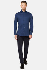 Regular Fit Japanese Jersey Polo Shirt, Navy blue, hi-res
