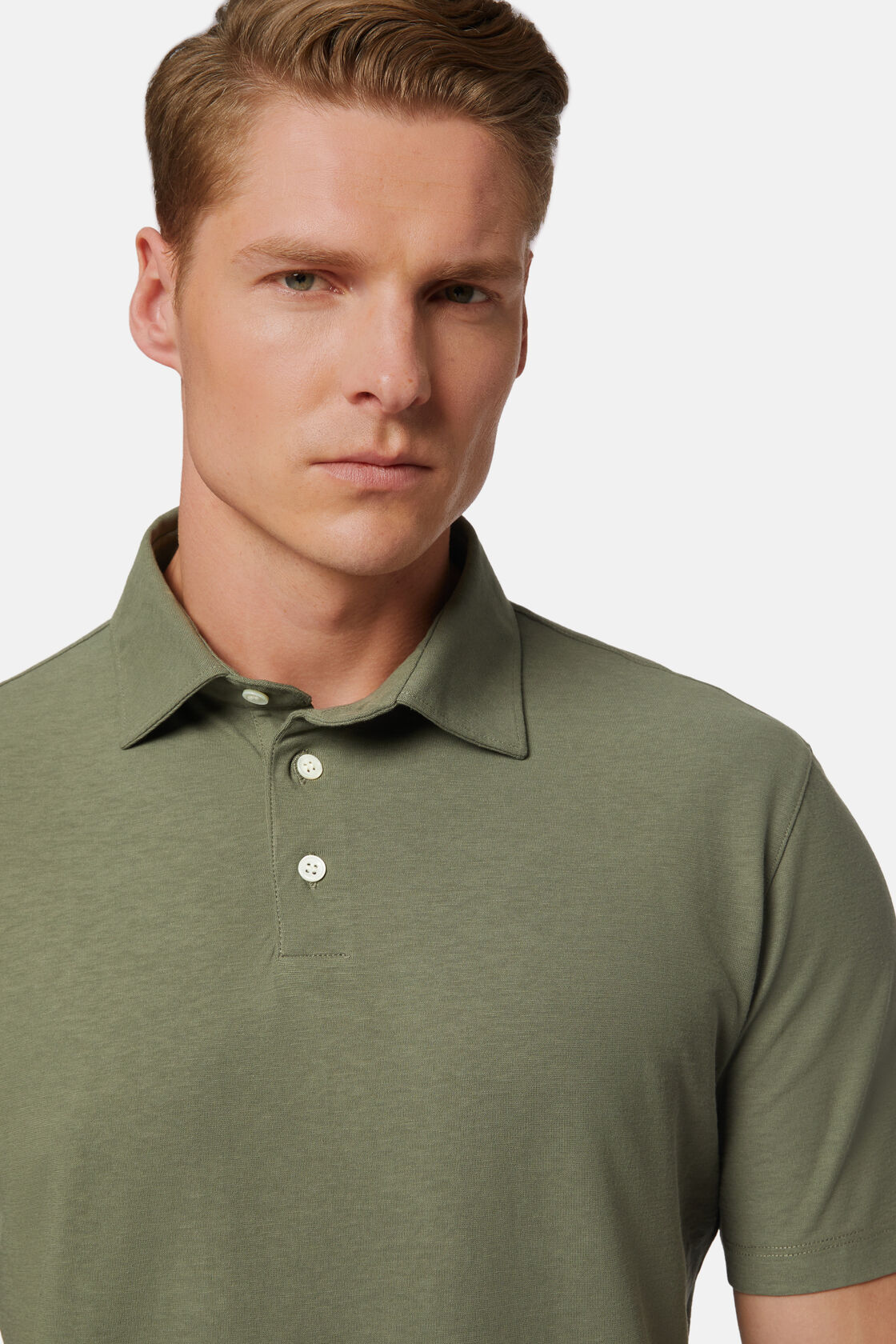 Cotton Crepe Jersey Polo Shirt | Boggi