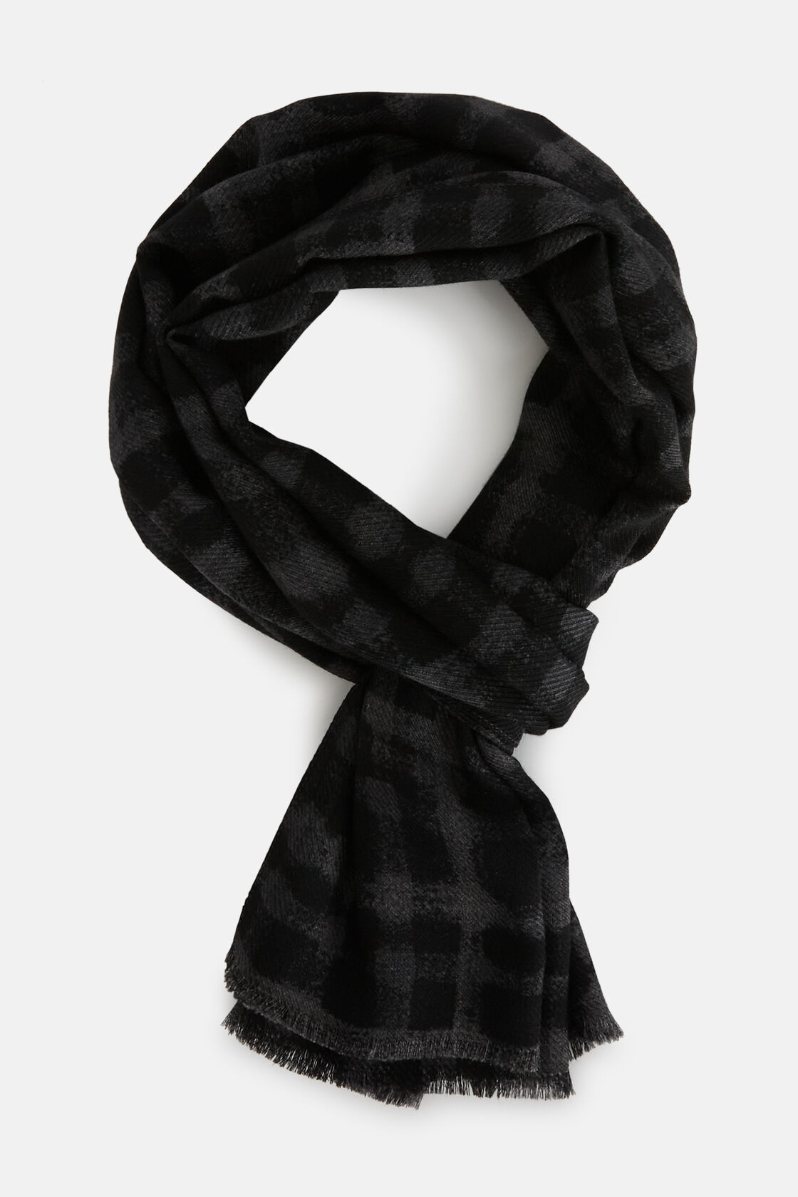Double Check Print Wool Scarf, , hi-res