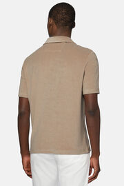 Cotton/Nylon Polo Shirt, Beige, hi-res