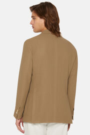 Dove Grey Jacket In Pure Wool Crepe, Taupe, hi-res