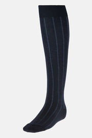 Vanise Rib Cotton Blend Socks, Navy - Blue, hi-res