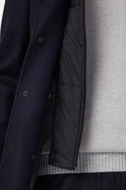 Wool Jersey Coat with Bib, Navy blue, hi-res