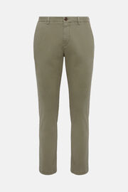 Pantaloni In Cotone Elasticizzato, Militare, hi-res