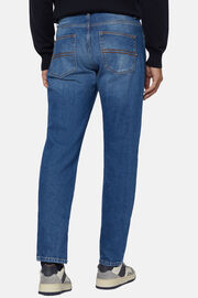 Medium Blue Stretch Denim Jeans, Medium Blue, hi-res