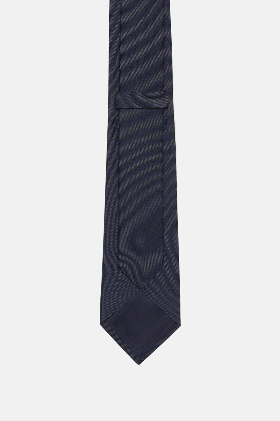 Mikro texturált selyem keverék nyakkendő, Navy blue, hi-res