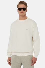 Sweatshirt Mit Rundhalsausschnitt Aus Recycelter Baumwollmischung, , hi-res