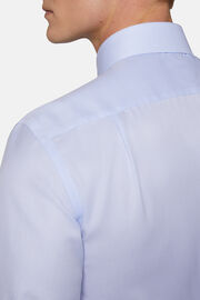 Błękitna bawełniana koszula w kratę, fason klasyczny, Light Blue, hi-res