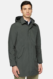 Tech Fabric Raincoat Style, Green, hi-res
