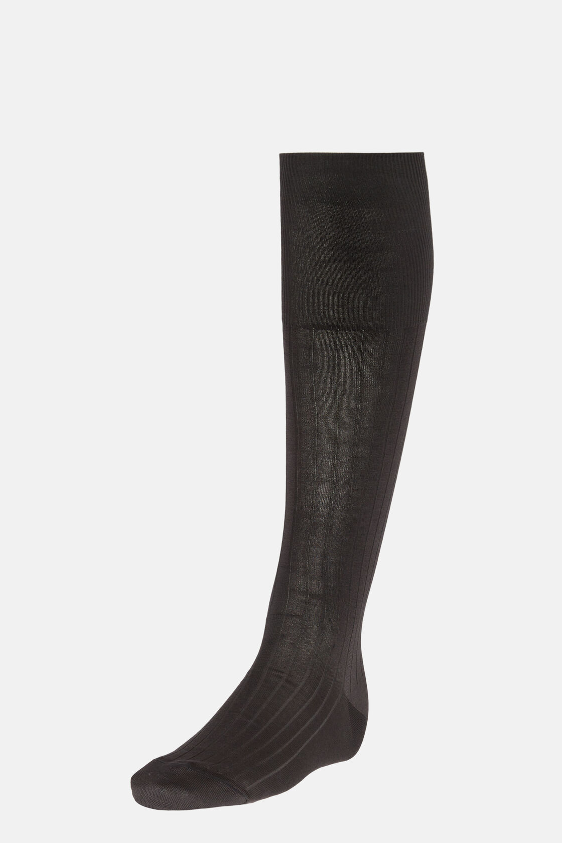 Βαμβακερές μερσεριζέ κάλτσες με πλέξη ριπ, Dark Grey, hi-res
