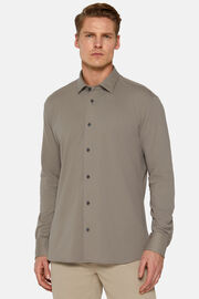 Regular Fit Performance Pique Polo Shirt, Taupe, hi-res