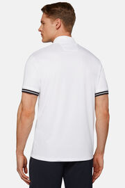 Poloshirt aus hochwertigem Stoff, Weiß, hi-res