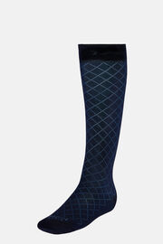 Calcetines Motivo Geométrico De Mezcla Algodón, Azul  Marino, hi-res