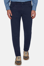 Stretch Cotton/Tencel Jeans, Navy blue, hi-res
