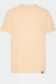 T-Shirt in Cotton Slub Jersey, Papaya, hi-res