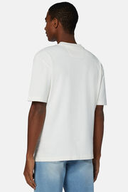 T-Shirt In Misto Cotone Organico, Bianco, hi-res