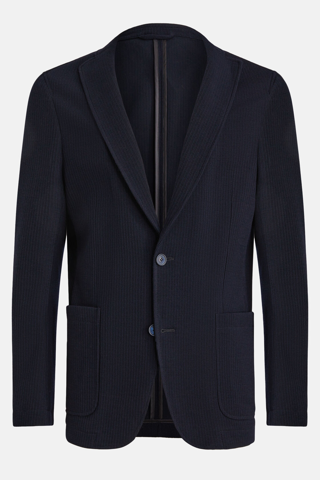 Men's Dove Grey Bridge Jacket in B Jersey Wool and Cotton | Boggi Milano
