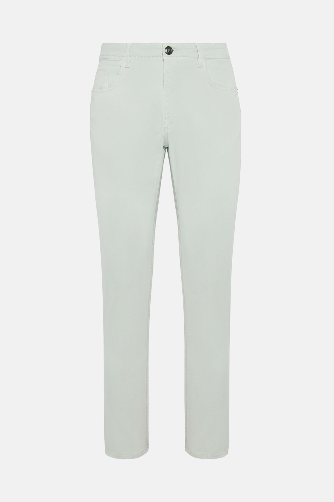 Stretch Cotton/Tencel Jeans, Light Green, hi-res