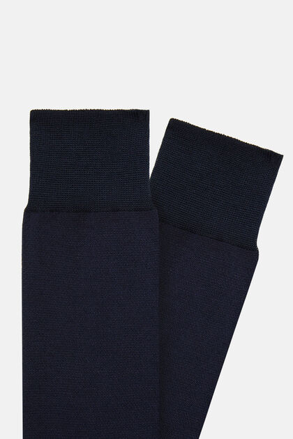 Κάλτσες Oxford από βαμβάκι, Navy blue, hi-res
