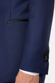 Navy Blue Tuxedo In Stretch Wool, Navy blue, hi-res