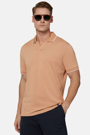 Poloshirt van high-performance piqué, Orange, hi-res